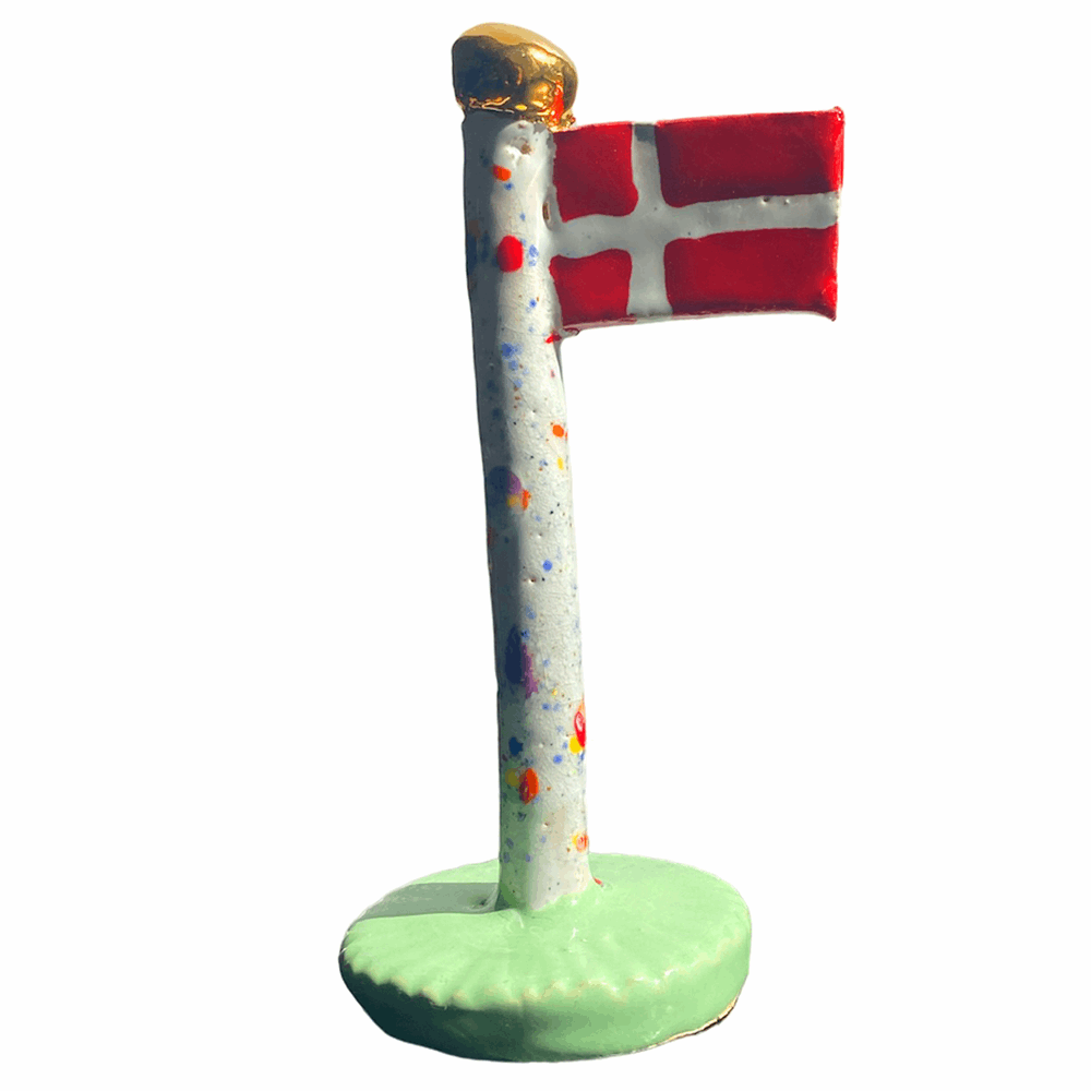 Harlekinflag - Pale Spring - Guld knop