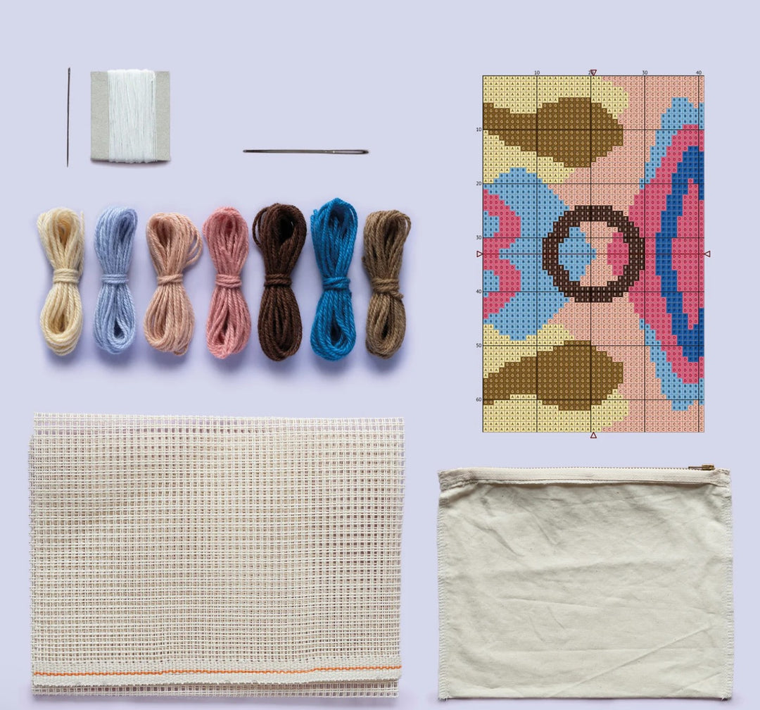Cross stitch / Korssting clutch