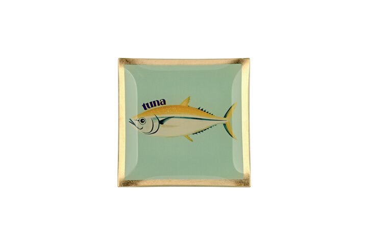 Love Plates glastallerken S – Tunfisk, mint