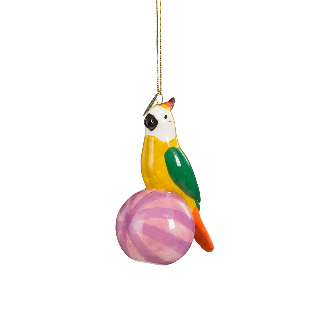 Dekoration ornament papegøje gul