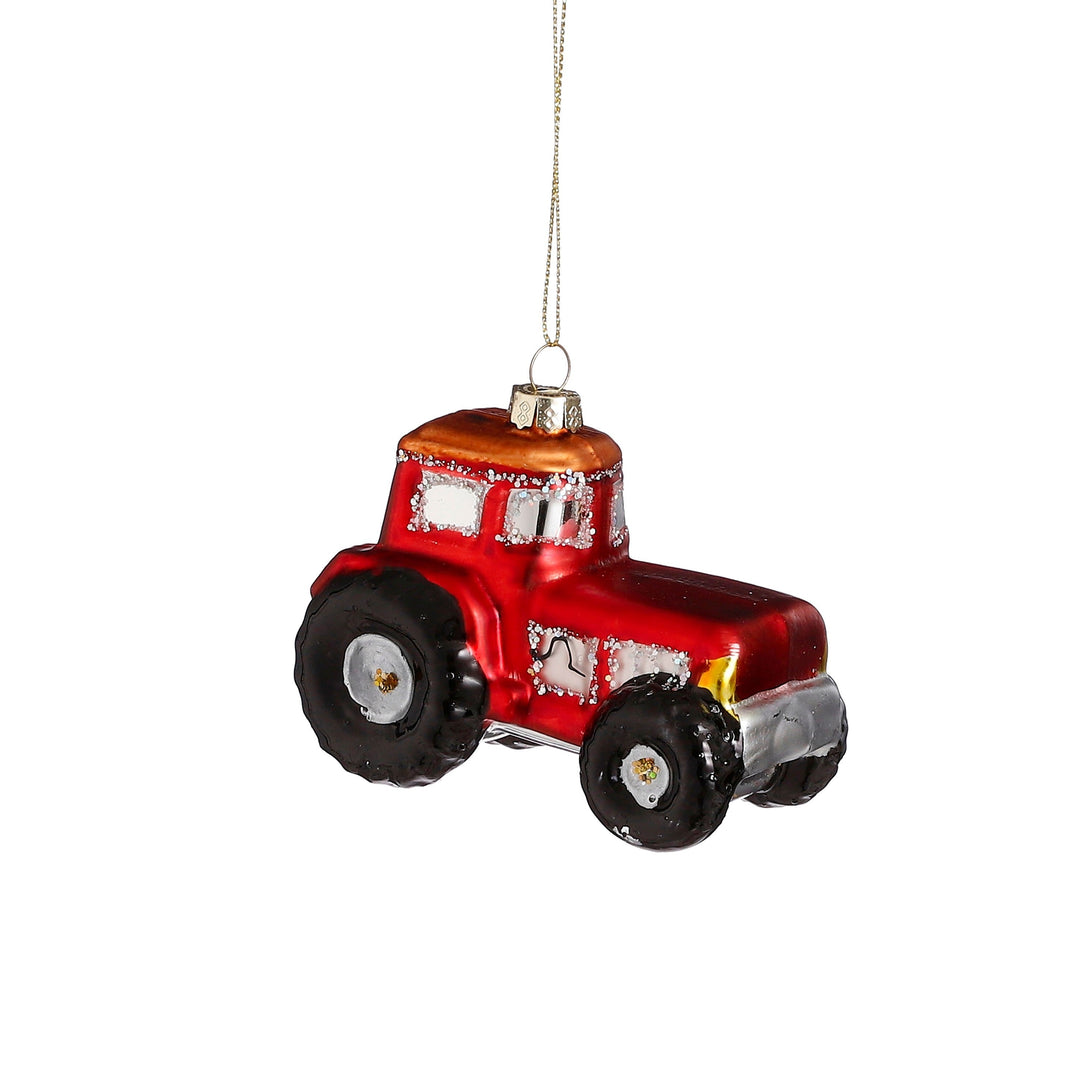 Ornament traktor rød