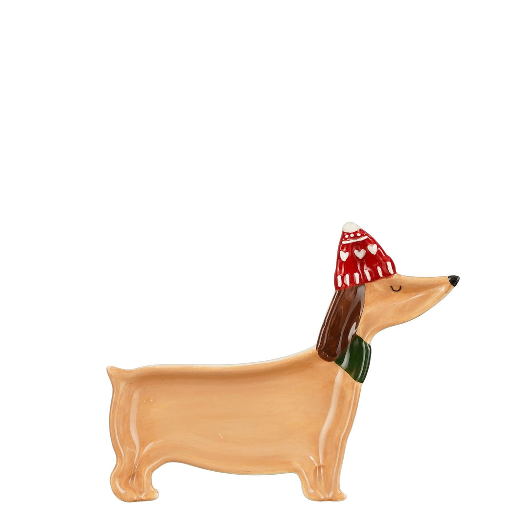 Celebration tallerken hund brun