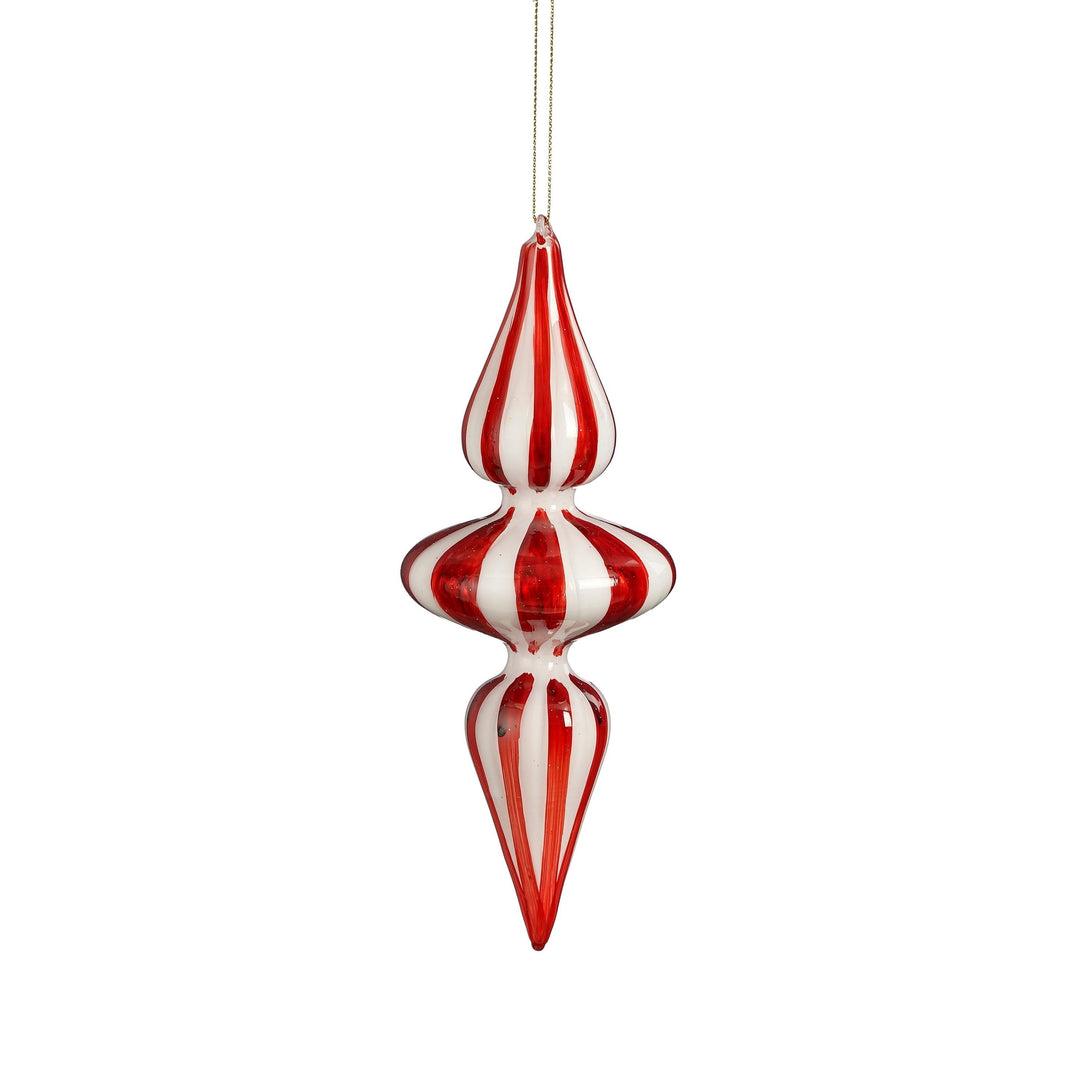 Ornament dråbe glas rød