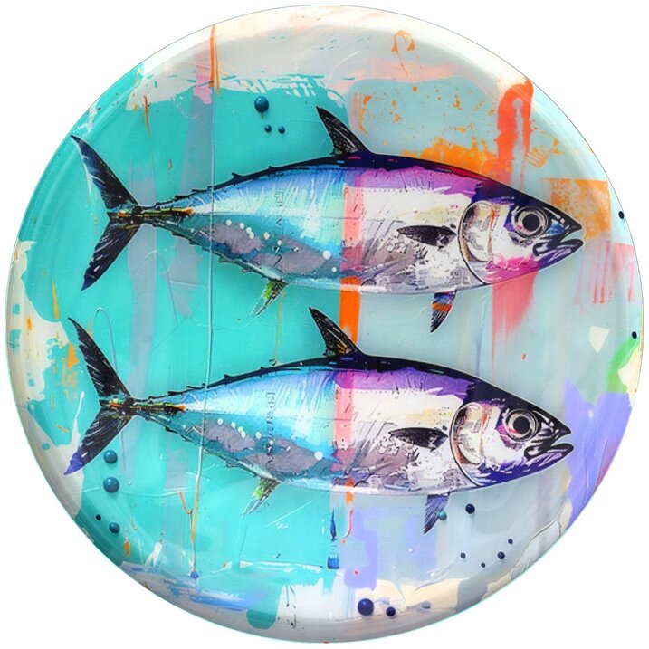 Love Trays dekobakke L – Fisk, blå