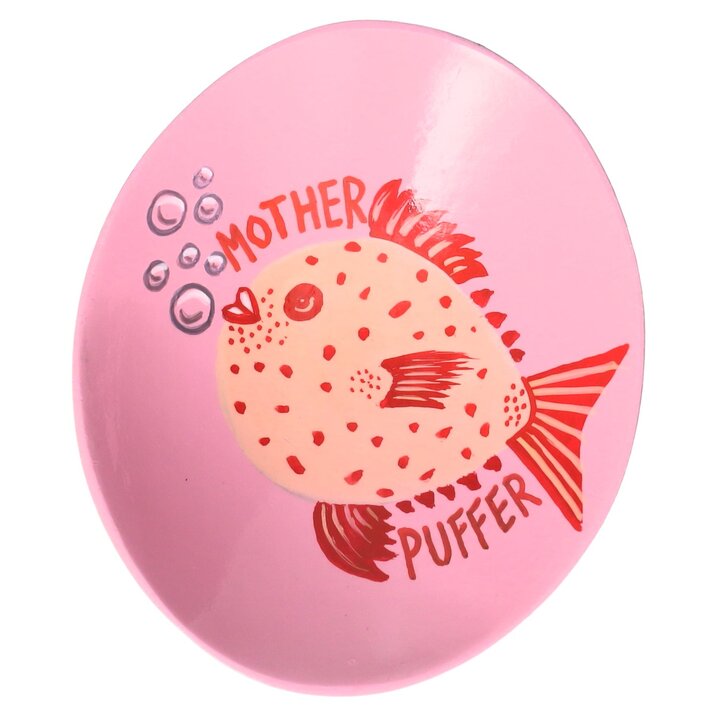Love Plates dekotallerken i mangotræ – Mother Puffer, oval