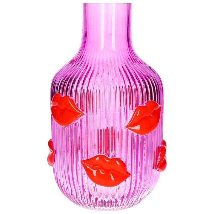 L’amour vase– læber, pink/transparent