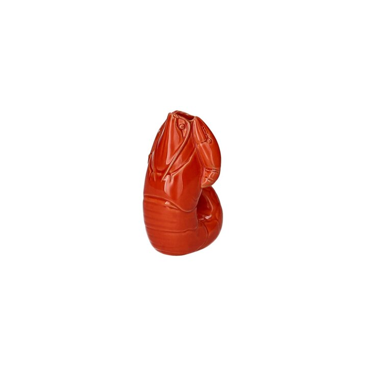 Madame Crevette hummer-vase, XS, orange/rød