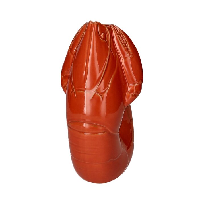 Madame Crevette hummer-vase, L, orange/rød