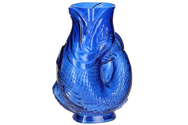 Jacquard fiskevase M, blå
