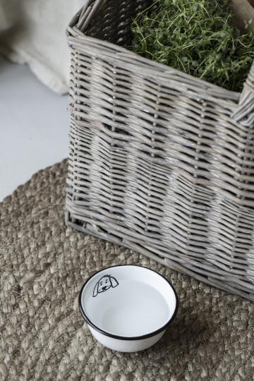 Mini Hundeskål i Emalje – Retro Design med Hundemotiv | 11 cm