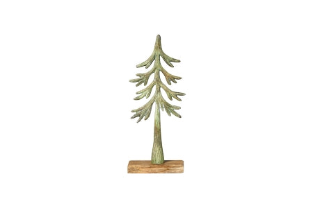 Træ m/fod alu/træ | h30cm