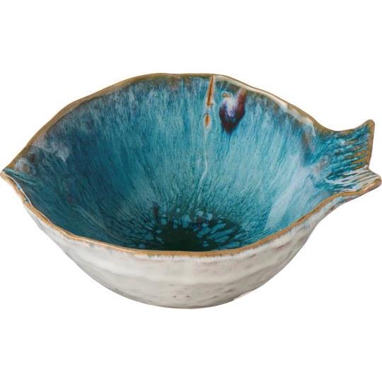 Skål Ocean Blue – Mellemstor Fiskeformet Serveringsskål | 15,7 cm
