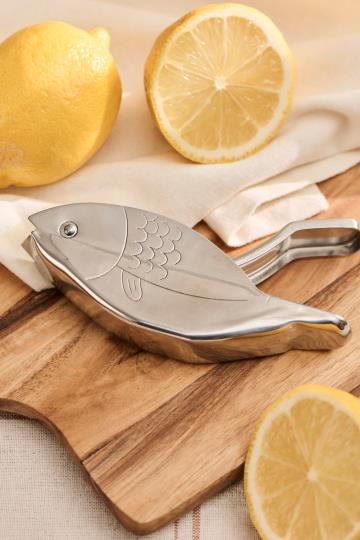 🐟 Citronpresser i Fiskeform – Rustfrit Stål | Unikt & Dekorativt Design
