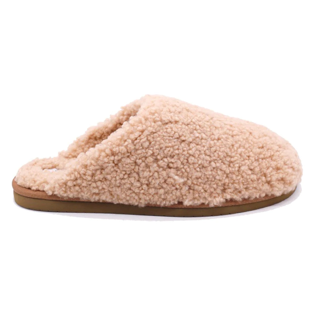 Unisex Curled Sheepskin Slippers
