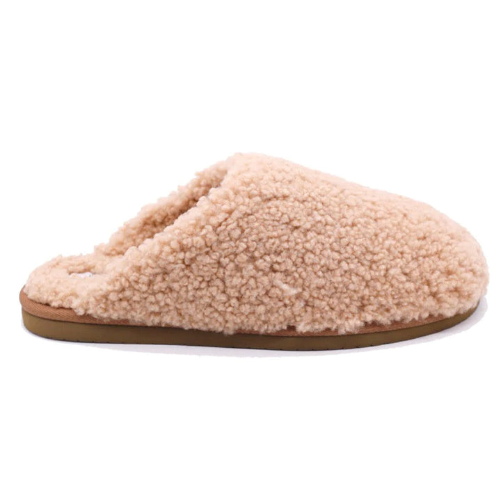 Unisex Curled Sheepskin Slippers