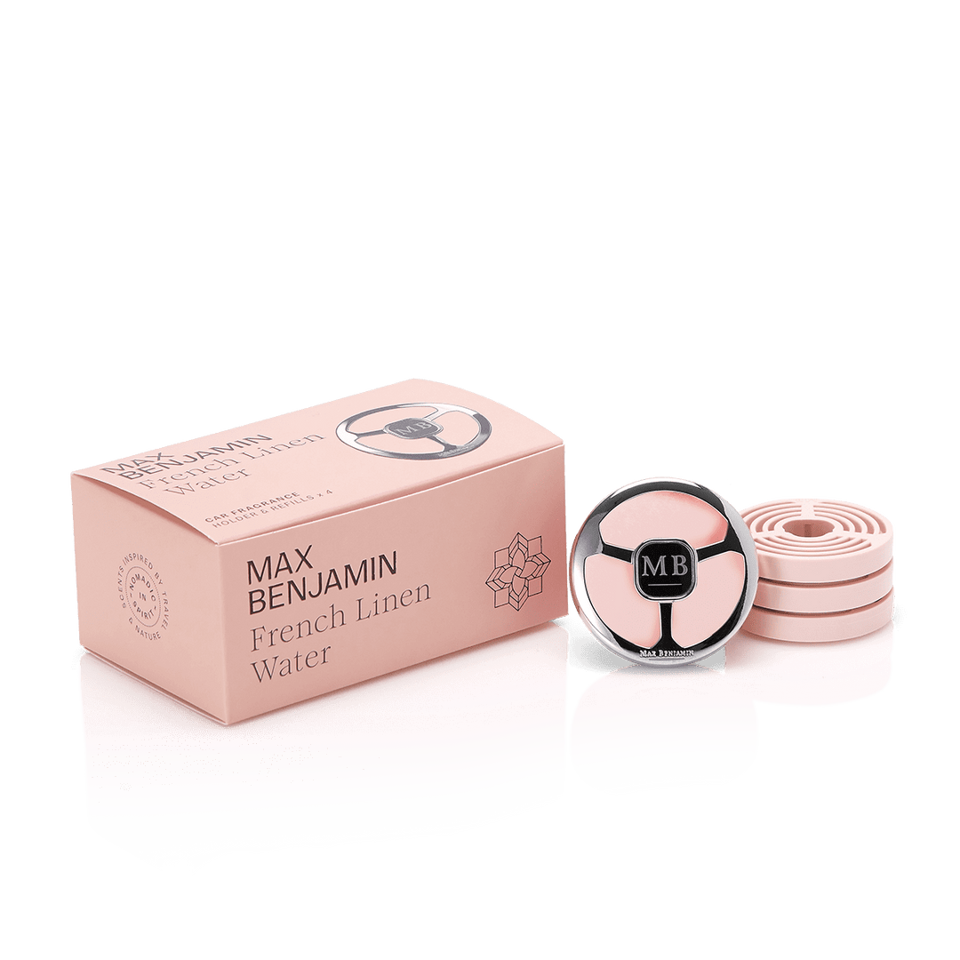 Car Fragrance Dispenser Gift Set - French Linen Water