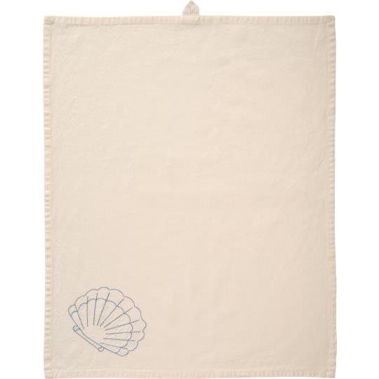 Viskestykke Atlantis m/Musling – Butter Cream | 50 x 70 cm