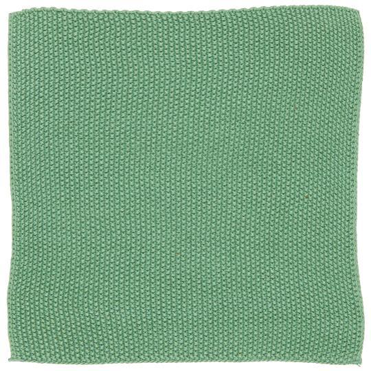 Karklud Mynte Wasabi – Strikket i 100% Økologisk Bomuld | 25x25 cm