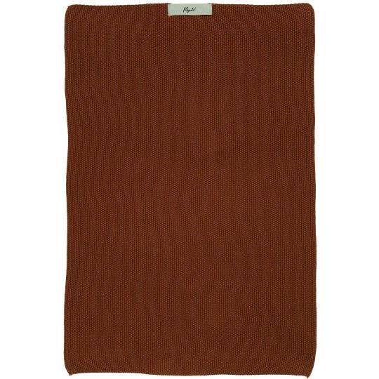 Håndklæde Mynte cognac strikket