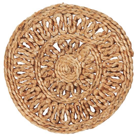 Ib Laursen | Bordskåner i jute formet som blomst | Ø23 cm