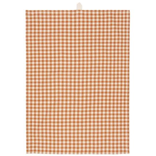 Viskestykke Rasmus – Rustikbrun m. Naturfarvede Små Tern | 50 x 70 cm | 100% Bomuld