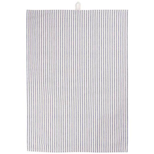 Viskestykke Carl – Natur med Mørkeblå Striber | 50 x 70 cm | 100% Bomuld