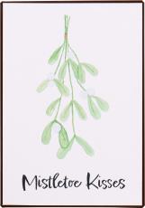 Metalskilt Mistletoe Kisses