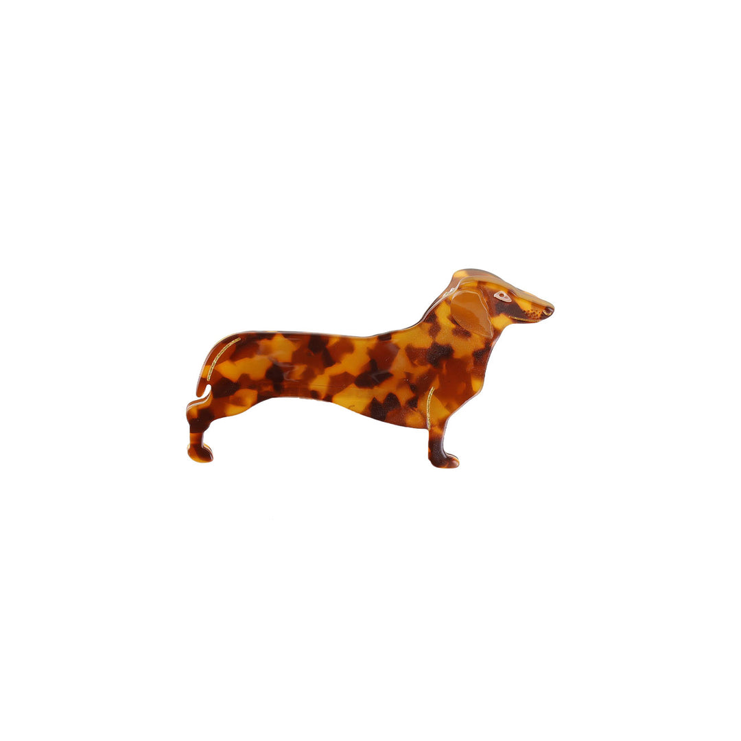 Gravhund Hårklemme – Brun | Finurlig & Charmerende Hårpynt