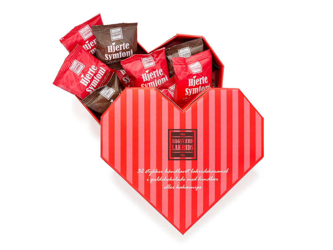 Hjerteæske med Lakrids & chokolade