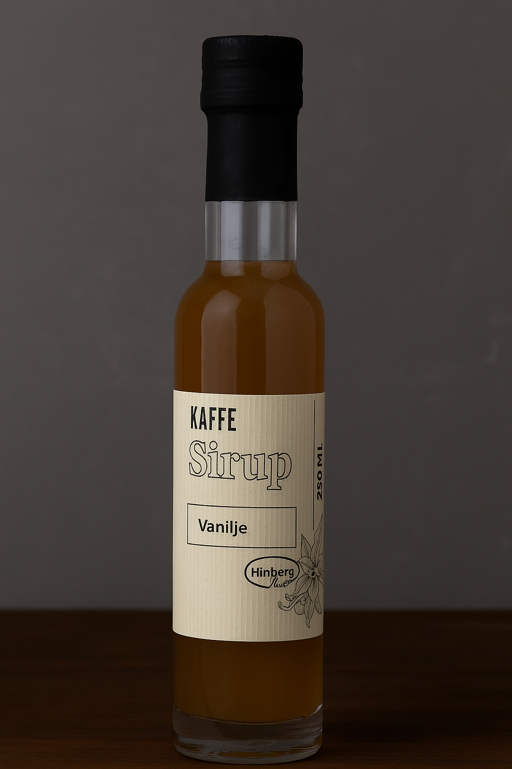 Kaffesirup med Vanilje – 250 ml | Sødet smagstilsætning til kaffe, desserter & bagværk