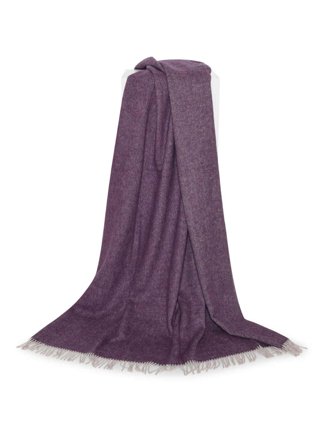 Nataly Recycled Uldtæppe | diagonal violet melange