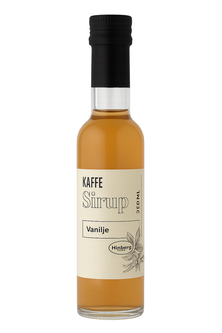 Kaffesirup med Vanilje – 250 ml | Sødet smagstilsætning til kaffe, desserter & bagværk