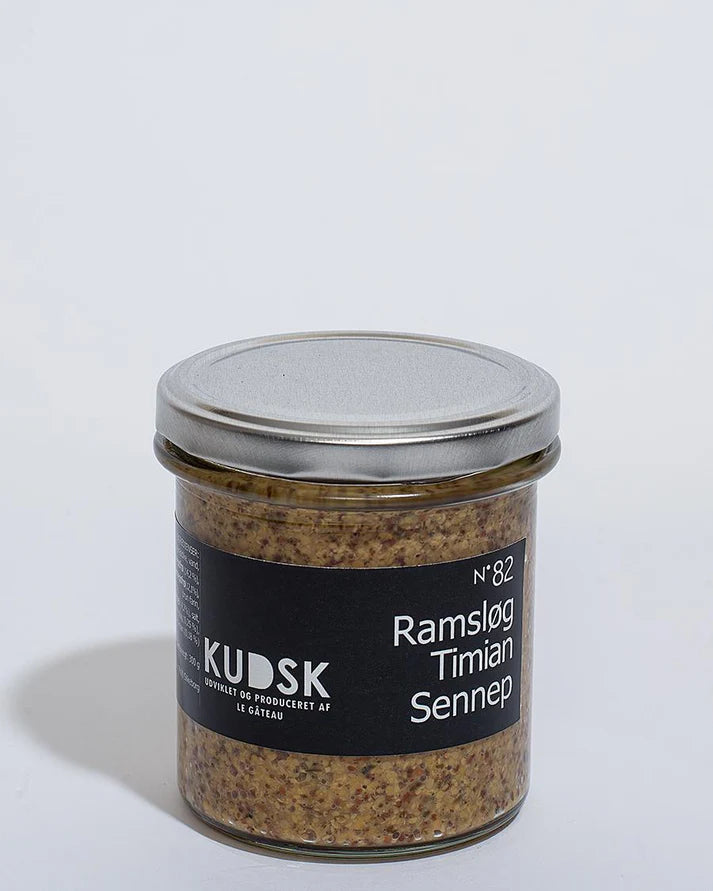Nr.82 Ramsløg & Timian Sennep – KUDSK | 300g Glas