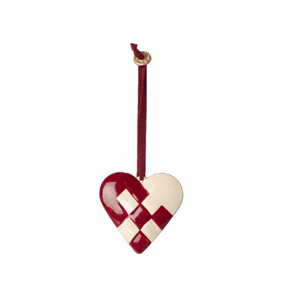 Metal suspension, Braided heart
