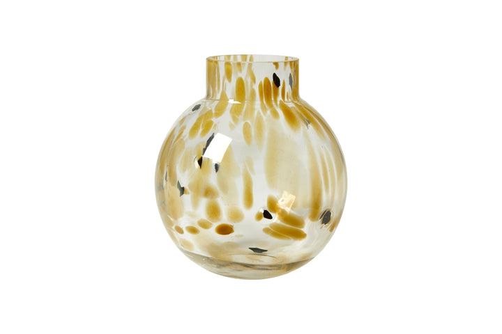 Round vase with spots