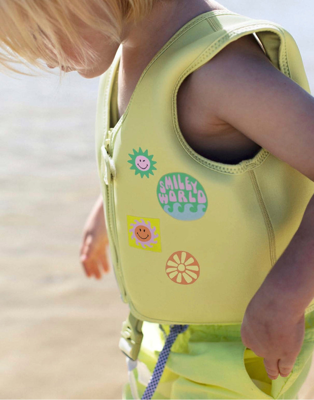 Flydevest SMILEY verdens sol & hav 2-3år Til vand Sunny life Krusmølle