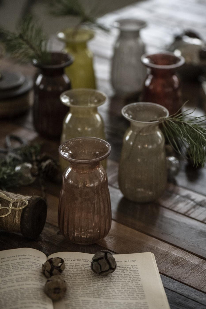 Hyacintvase pebbled glas Interiør Ib Laursen Krusmølle
