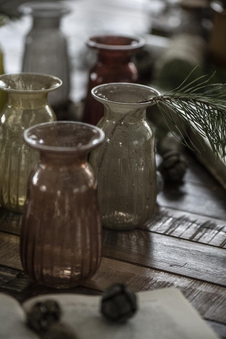 Hyacintvase pebbled glas Interiør Ib Laursen Krusmølle