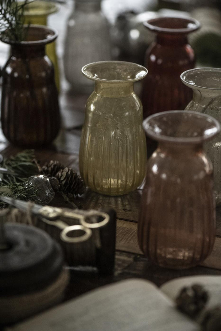 Hyacintvase pebbled glas Interiør Ib Laursen Krusmølle