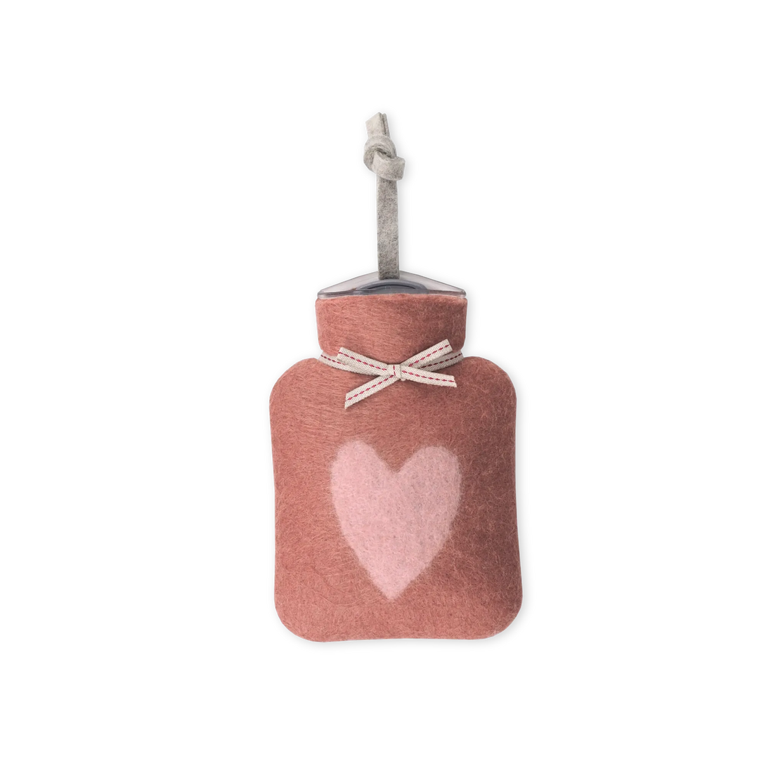 XS Varmepude - Heart Cedar Wood/Dusty Rose