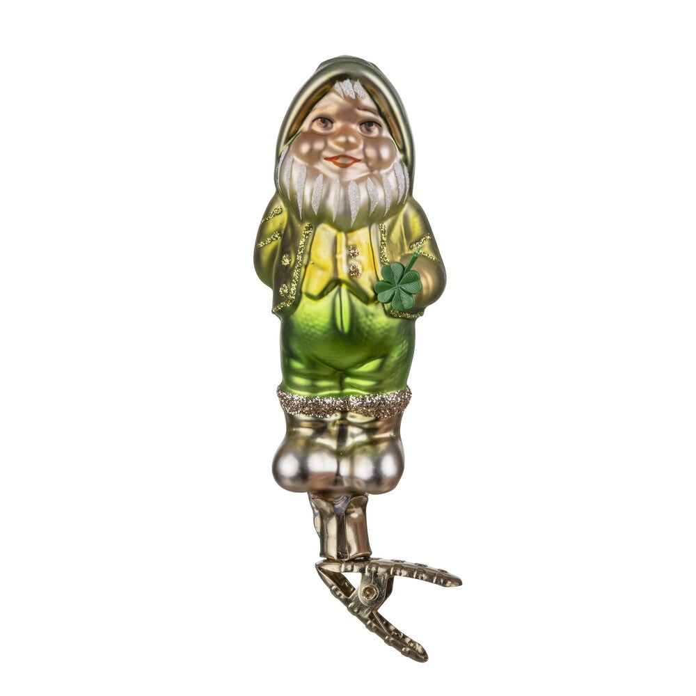 Heldig nisse | 10 cm | Glasornament