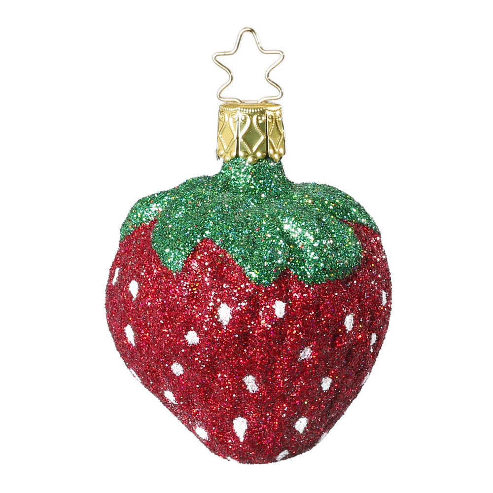 Sukkerjordbær | 7 cm | Glasornament