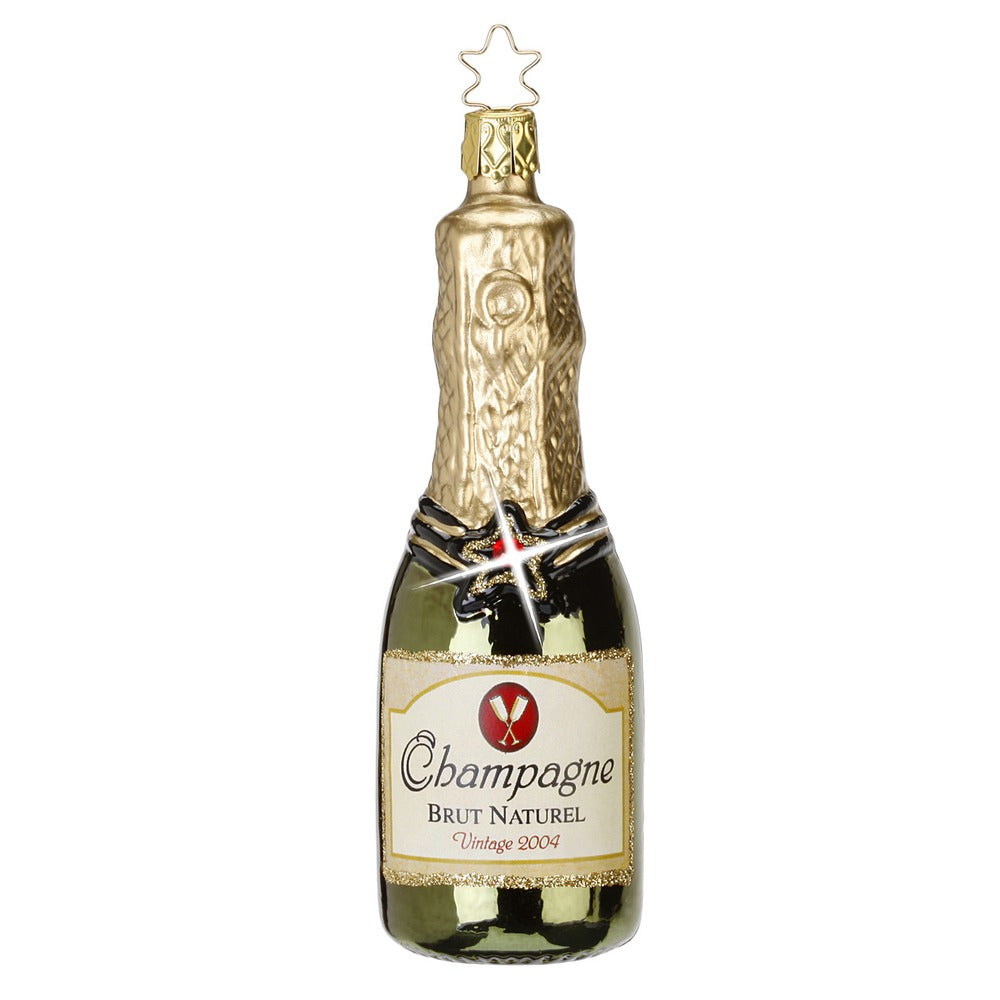 Champagneflaske | 13 cm | Glasornament