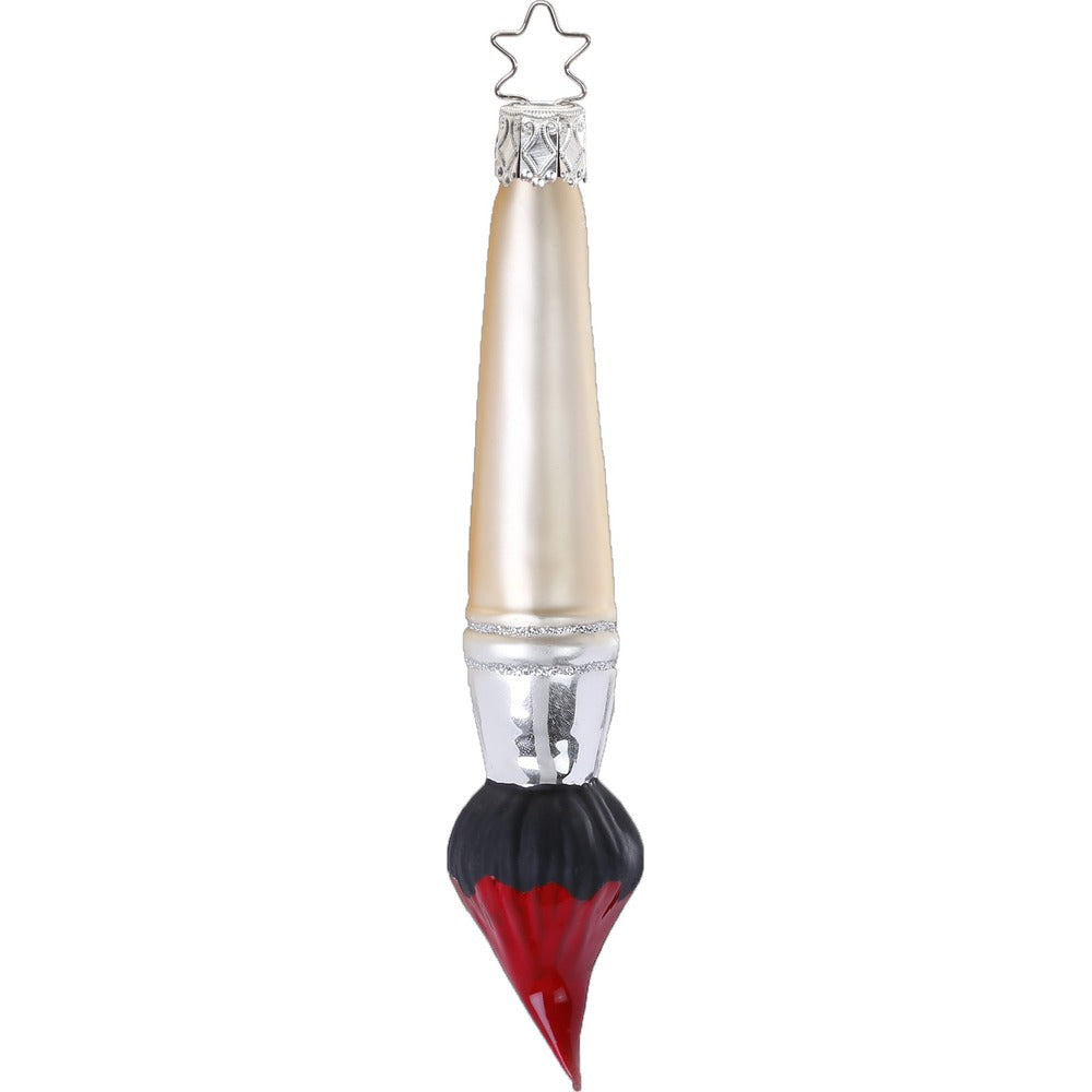 Rød børste | 14 cm | Glasornament