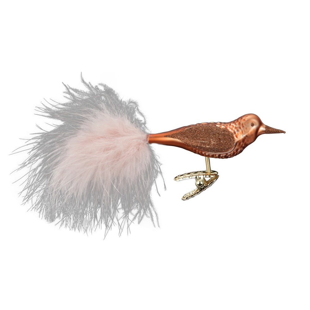 Birdie - Mat sandeltræ | 10 cm | Glasornament