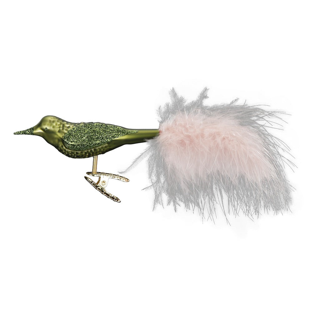 Birdie - Mat vedbendgrøn | 10 cm | Glasornament