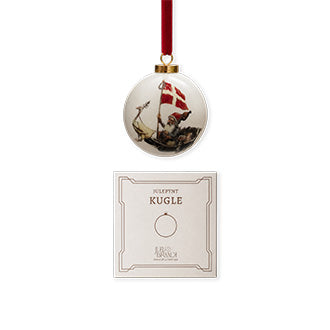 Hvid julekugle i porcelæn