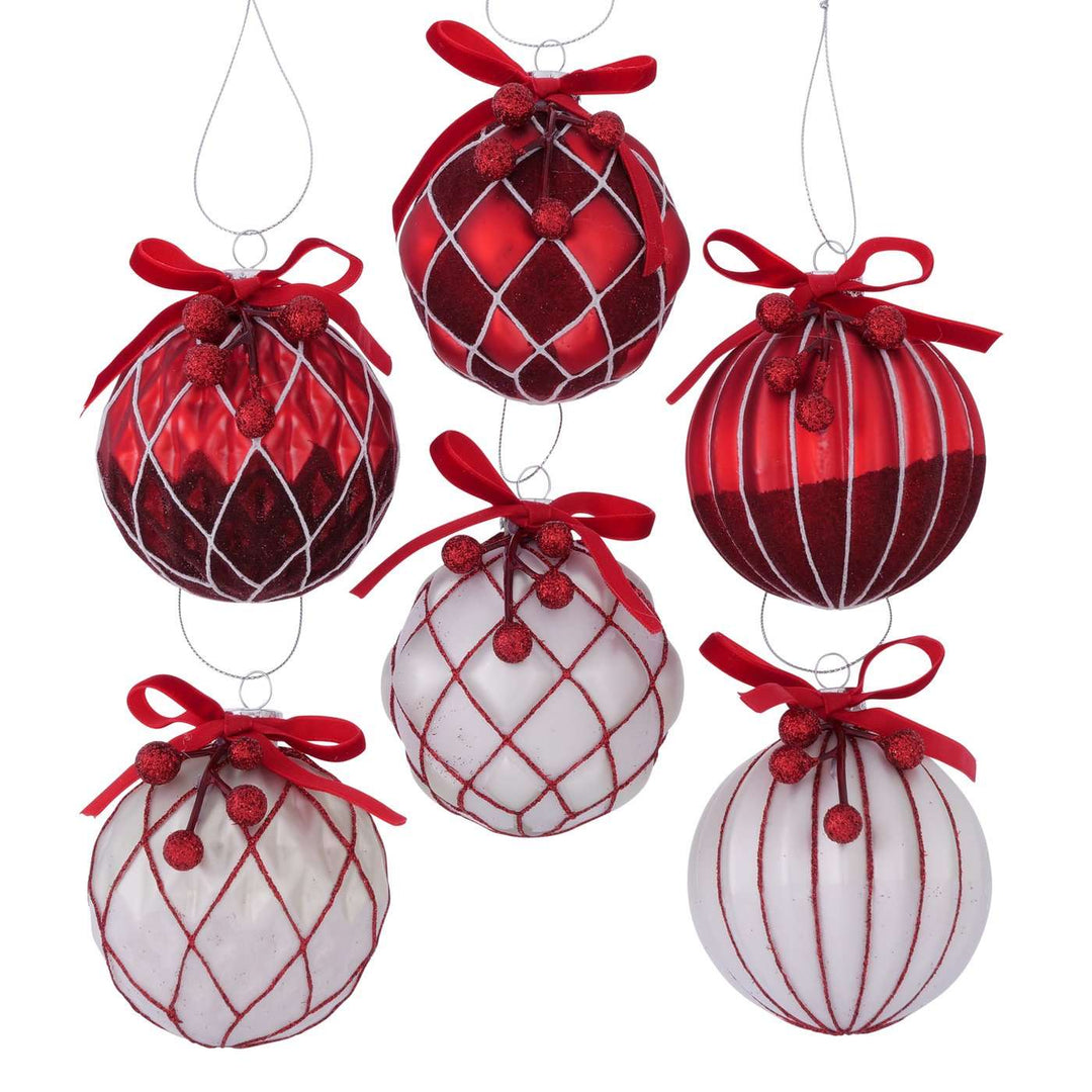 Boltze - Weihnachtskugel Neal - Große Quadrate - Rot
