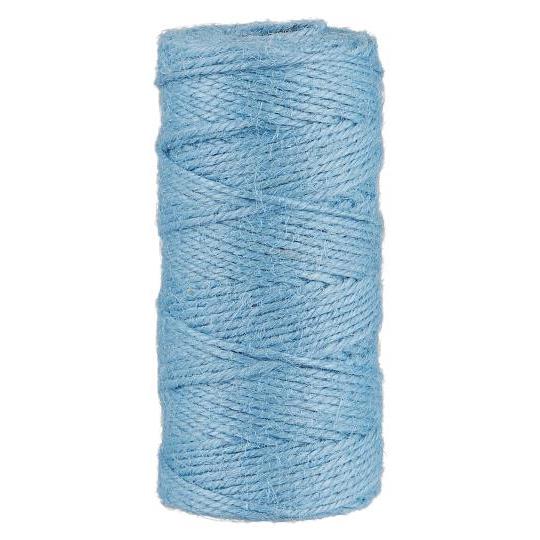 Jutegarn Lyseblå – 100 meter | Dekorativ &amp; Blød Snor til Kreative Projekter