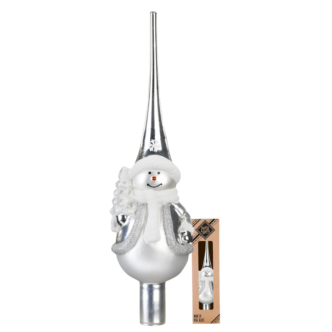 Topfigur Snemand i glas 28 cm